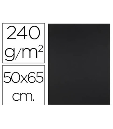 Cartulina liderpapel 50x65 cm 240g m2 negro paquete de 25 hojas