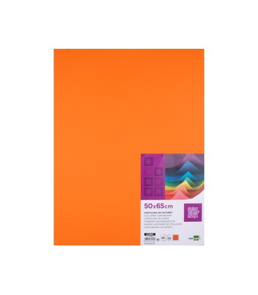 Cartulina liderpapel 50x65 cm 240g m2 naranja paquete de 25 hojas