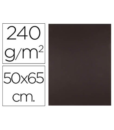 Cartulina liderpapel 50x65 cm 240g m2 marron paquete de 25 hojas