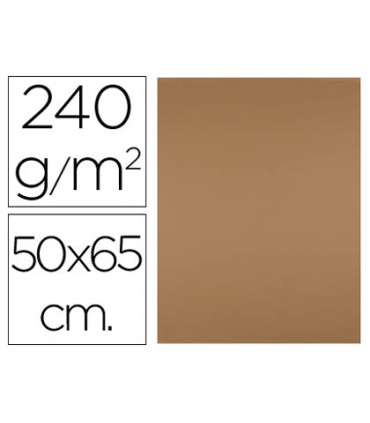 Cartulina liderpapel 50x65 cm 240g m2 marron escolar paquete de 25 hojas