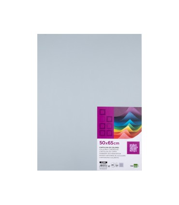 Cartulina liderpapel 50x65 cm 240g m2 gris paquete de 25 hojas