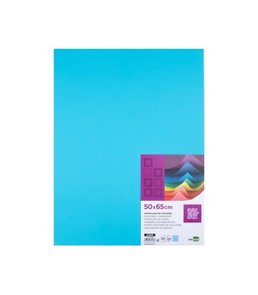 Cartulina liderpapel 50x65 cm 240g m2 celeste paquete de 25 hojas