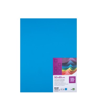 Cartulina liderpapel 50x65 cm 240g m2 azul turquesa paquete de 25 hojas