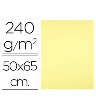 Cartulina liderpapel 50x65 cm 240g m2 amarillo medio paquete de 25 hojas