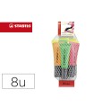 Rotulador stabilo neon 72 blister de 8 unidades colores surtidos