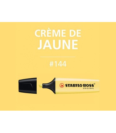 Rotulador stabilo boss pastel fluorescente 70 amarillo cremoso