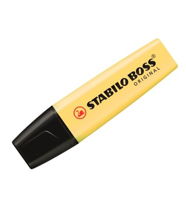 Rotulador stabilo boss pastel fluorescente 70 amarillo cremoso