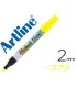 Rotulador artline glass marker especial cristal borrable en seco o humedo color amarillo fluor