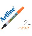 Rotulador artline glass marker especial cristal borrable en seco o humedo color naranja fluor