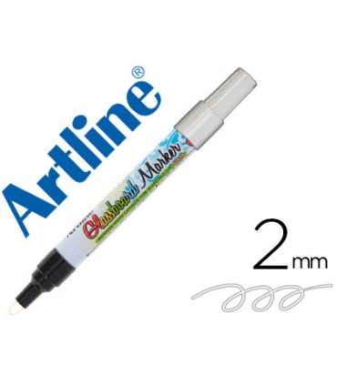 Rotulador artline glass marker especial cristal borrable en seco o humedo color blanco