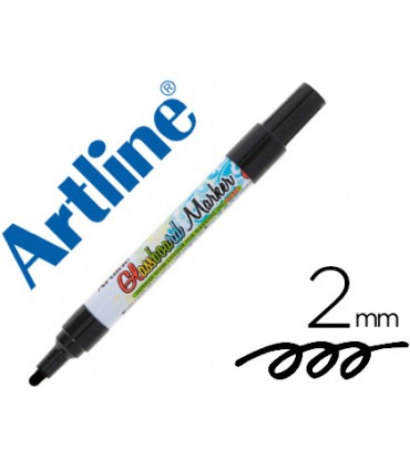 Rotulador artline glass marker especial cristal borrable en seco o humedo color negro