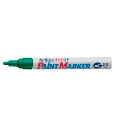 Rotulador artline marcador permanente ek 400 xf verde punta redonda 23 mm metal caucho y plastico