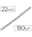 Espiral metalico q-connect 64 5:1 22mm 1,2mm caja de 100 unidades