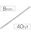 Espiral metalico q-connect 64 5:1 8mm 1mm caja de 200 unidades