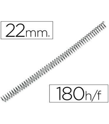 Espiral metalico q connect 56 4 1 22mm 12mm caja de 100 unidades