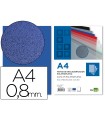 Tapa encuadernacion liderpapel polipropileno a4 0.8mm azul opaco paquete de 50 unidades