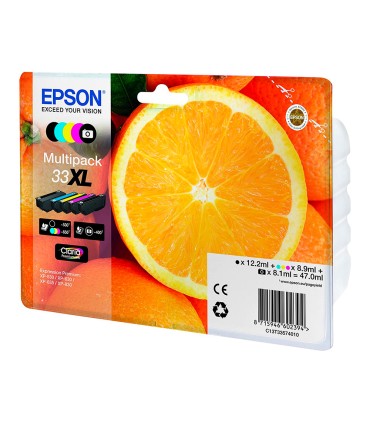 Ink jet epson expression premium t3357 33xl xp 530 xp 630 xp 640 xp 830 xp 900 multipack 5 colores