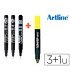 Rotulador artline comic pen calibrado micrometrico negro bolsa de 3 uds 02 04 08 fluorescente 660