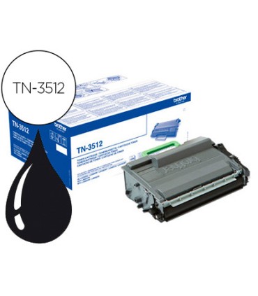 Toner brother tn 3512 dcp l6600dw hl l6300dw mfc l6800dw alta capacidad negro 12000 pag