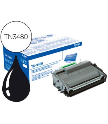 Toner brother tn 3480 dcp l5500dn dcp l6600dw hl l5000d mfc l5700 alta capacidad negro 8000 pag