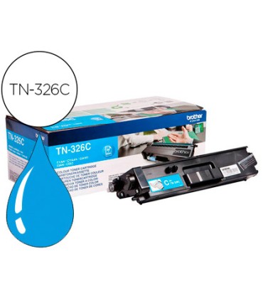 Toner brother tn 326c hll8250cdn hll8350cdw alta capacidad cian 3500 pag