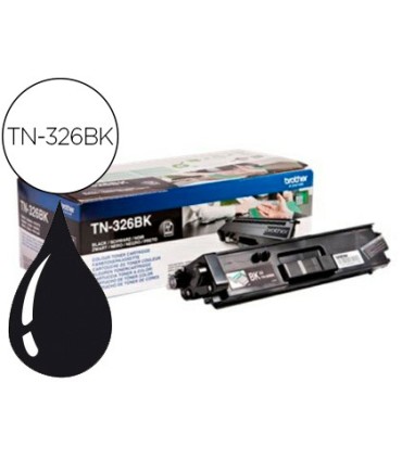 Toner brother tn 326bk hll8250cdn hll8350cdw alta capacidad negro 4000 pag