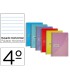 Cuaderno espiral papercop cuarto tapa plastico 80h 90 gr rayado horizontal con margen colores surtidos