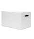 Caja para embalar q connect blanca con asas doble canal 450x280 mm