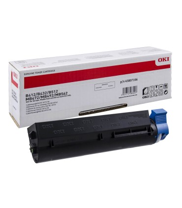 Toner oki b412dn 432dn 512dn mb472dnw 492dn negro 700 pag