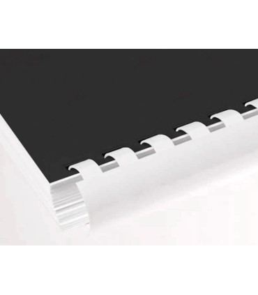 Canutillo q connect redondo 25 mm plastico blanco capacidad 225 hojas caja de 50 unidades