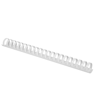 Canutillo q connect redondo 25 mm plastico blanco capacidad 225 hojas caja de 50 unidades