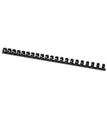 Canutillo q connect redondo 16 mm plastico negro capacidad 145 hojas caja de 50 unidades