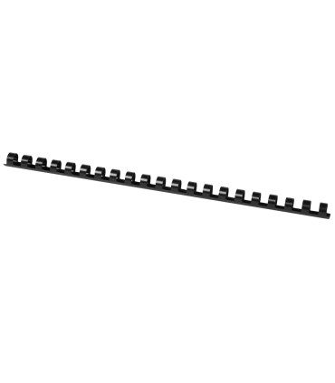 Canutillo q connect redondo 12 mm plastico negro capacidad 102 hojas caja de 100 unidades