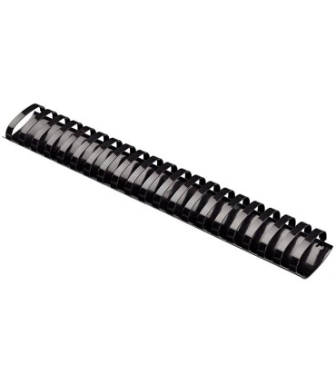 Canutillo q connect ovalado 51 mm plastico negro capacidad 490 hojas caja de 10 unidades