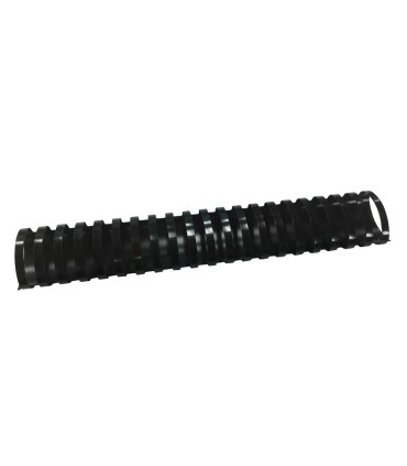 Canutillo q connect ovalado 51 mm plastico negro capacidad 490 hojas caja de 10 unidades