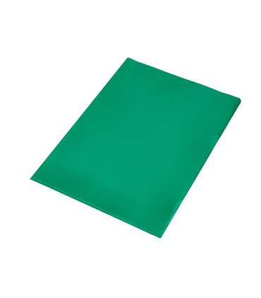 Carpeta dossier unero plastico q connect din a4 120 micras verde caja de 100 unidades