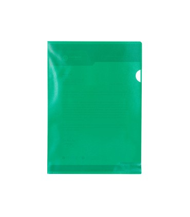 Carpeta dossier unero plastico q connect din a4 120 micras verde caja de 100 unidades