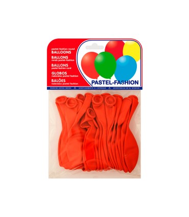 Globo 100 latex biodegradable pastel rojo bolsa de 20 unidades