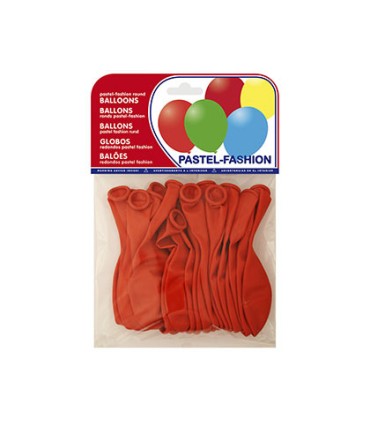 Globo 100 latex biodegradable pastel rojo bolsa de 20 unidades