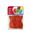 Globo 100% latex biodegradable pastel rojo bolsa de 20 unidades