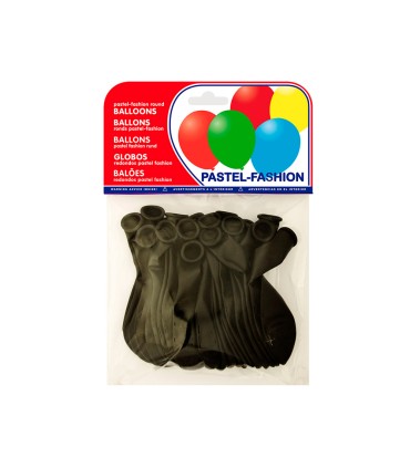 Globo 100 latex biodegradable pastel negro bolsa de 20 unidades