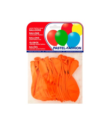 Globo 100 latex biodegradable pastel naranja bolsa de 20 unidades