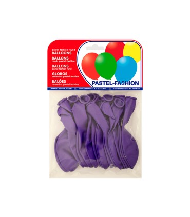 Globo 100 latex biodegradable pastel lila bolsa de 20 unidades