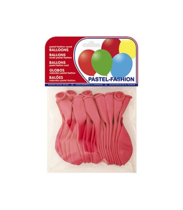 Globo 100 latex biodegradable pastel fucsia bolsa de 20 unidades