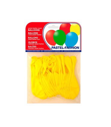 Globo 100 latex biodegradable pastel amarillo bolsa de 20 unidades