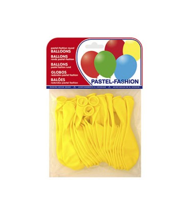 Globo 100 latex biodegradable pastel amarillo bolsa de 20 unidades