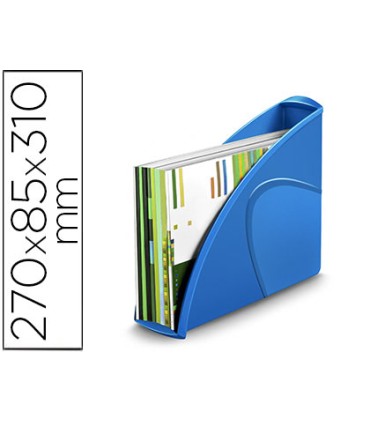 Revistero cep plastico uso vertical horizontal azul 85x270x310 mm