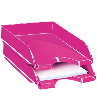 Bandeja sobremesa cep plastico rosa 257x348x66 mm