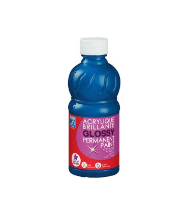 Pintura acrilica lb brillo azul primario bote de 250 ml