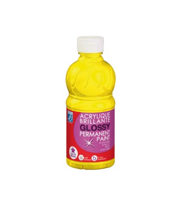 Pintura acrilica lb brillo amarillo primario bote de 250 ml